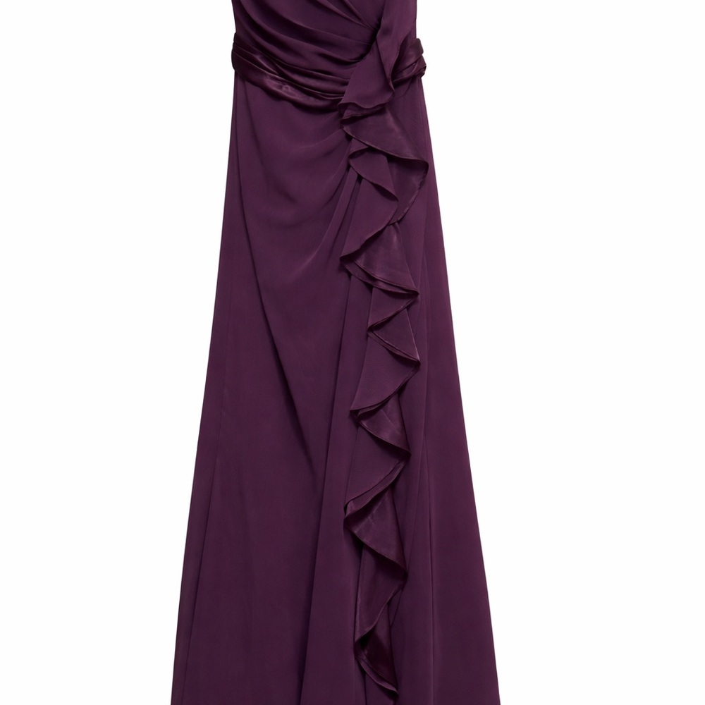 David's Bridal Deep Purple Maxi Dress